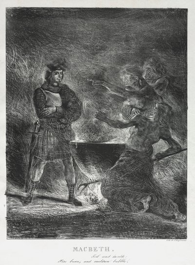 Macbeth che Consulta le Streghe da Eugène Delacroix