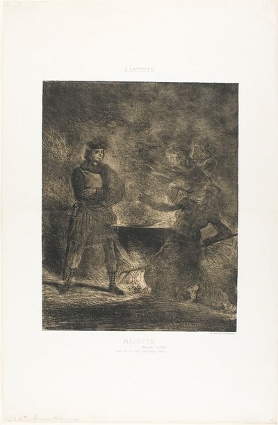 Macbeth e le streghe da Eugène Delacroix