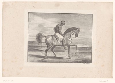 Uomo a cavallo nel deserto da Eugène Delacroix