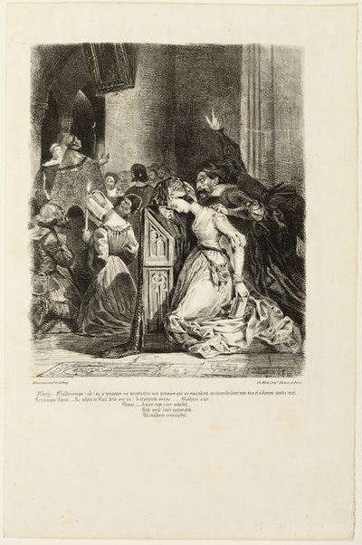 Margherita alla chiesa, da Faust da Eugène Delacroix