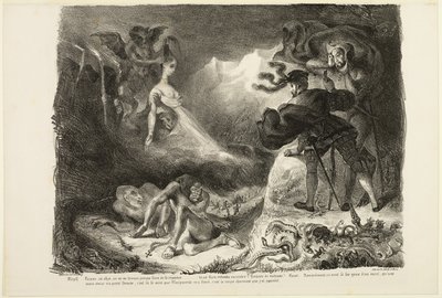 Il fantasma di Marguerite che appare a Faust, da Faust da Eugène Delacroix