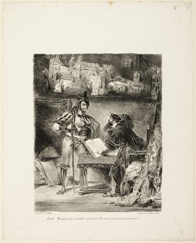 Mefistofele Appare a Faust da Eugène Delacroix