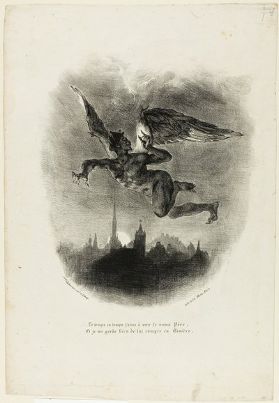 Mefistofele in volo da Eugène Delacroix