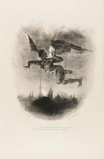 Mephistopheles in volo, da Faust da Eugène Delacroix
