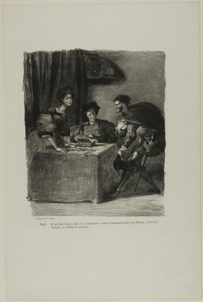Mefistofele visita Marta, da Faust da Eugène Delacroix