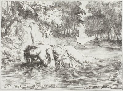 La morte di Ofelia da Eugène Delacroix
