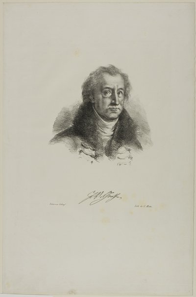 Ritratto di Goethe, da Faust da Eugène Delacroix