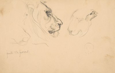 Taccuino con vedute di Tours, Francia e dintorni, 1828-29 da Eugène Delacroix