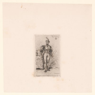 Soldato con spada da Eugène Delacroix