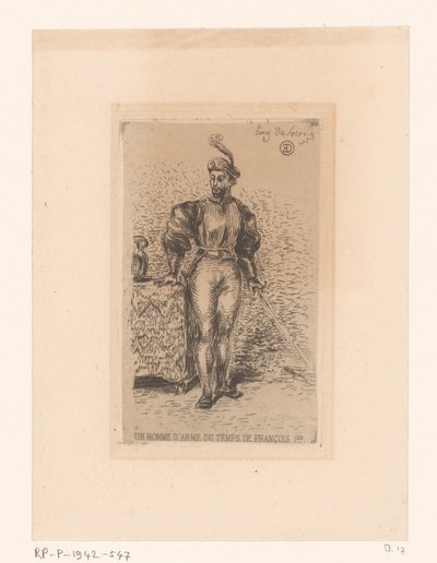 Soldato con spada da Eugène Delacroix