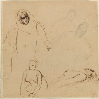 Studi per Cristoforo Colombo da Eugène Delacroix