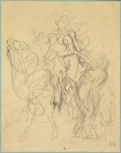 Studio per Marphise e la padrona di Pinabel da Eugène Delacroix