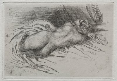 Studio di una donna vista di schiena da Eugène Delacroix