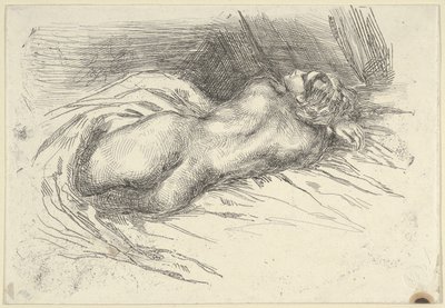 Studio di una Donna Vista da Dietro da Eugène Delacroix