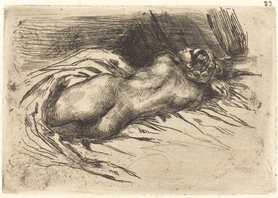 Studio di una donna vista di schiena da Eugène Delacroix