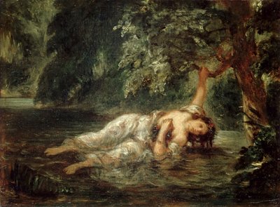 La morte di Ofelia, 1853 da Eugène Delacroix