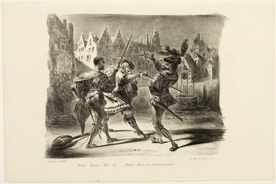Il Duello tra Faust e Valentino, da Faust da Eugène Delacroix