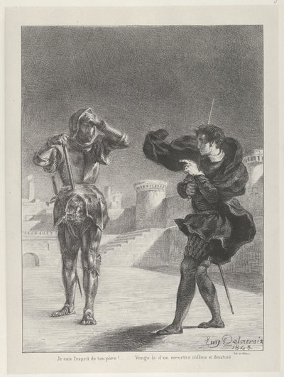 Il Fantasma sulla Terrazza da Eugène Delacroix