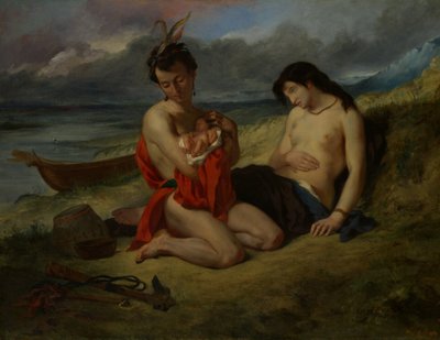I Natchez, 1823-24 e 1835 da Ferdinand Victor Eugene Delacroix