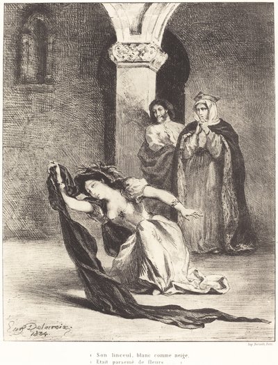 Il canto di Ofelia (Atto IV, Scena V) da Eugène Delacroix