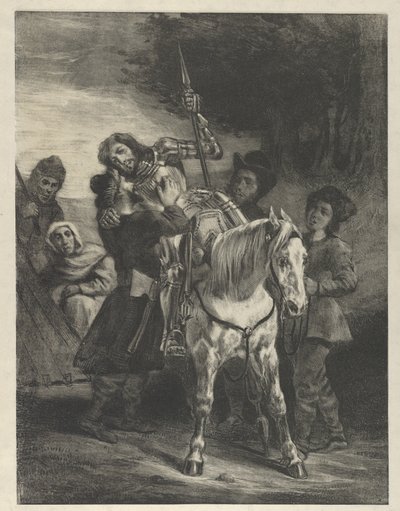 Il ferito Goetz accolto dagli zingari da Eugène Delacroix