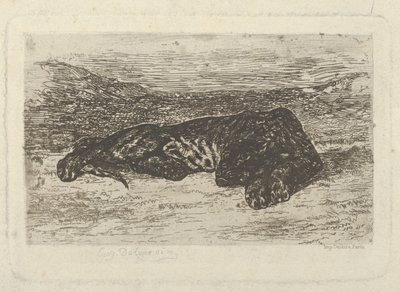 Tigre Distesa nel Deserto, 1846 da Eugène Delacroix