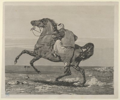 Turco che monta il suo cavallo, 1824 da Eugène Delacroix