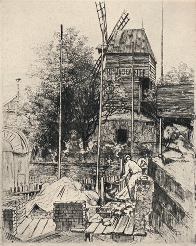Le Moulin de la Galette, Montmartre da Eugène Delâtre