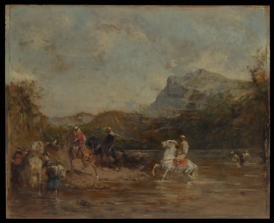 Arabi che Attraversano un Guado, 1873 da Eugène Fromentin