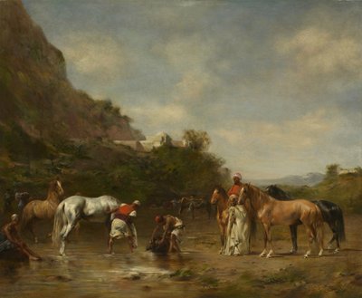 Arabi che abbeverano i loro cavalli, 1872 da Eugène Fromentin