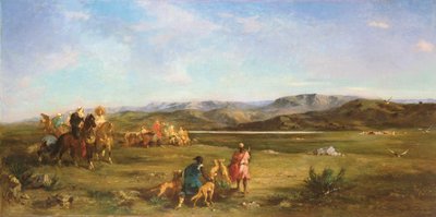 Caccia alla gazzella a Chott el-Hodna, 1856 da Eugène Fromentin