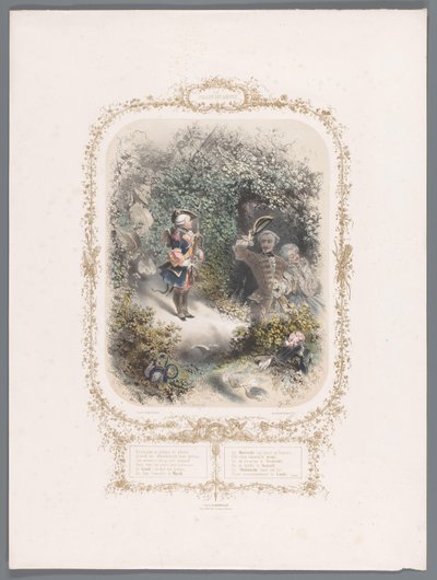 Due amanti salutano Cupido da Eugène Guérard