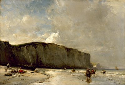 Vista lungo la costa normanna da Eugene Isabey