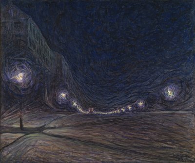 Hornsgatan di Notte, 1902 da Eugène Jansson