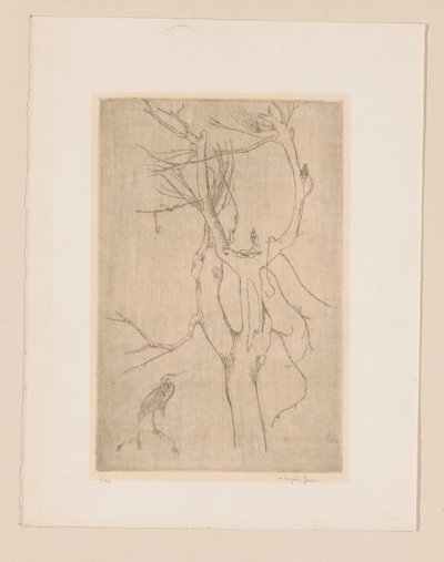 Albero e airone da Eugène Joors (signed by artist)