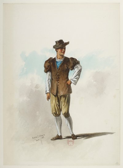 Btv1b84558104 13 - Saint-Saëns - Enrico VIII - Maquettes de costumes - Lacoste - 13° Costume da Eugene Lacoste