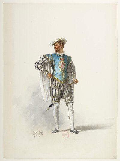 Btv1b84558104 16 - Saint-Saëns - Enrico VIII - Maquettes de costumes - Lacoste - 16° Costume da Eugene Lacoste