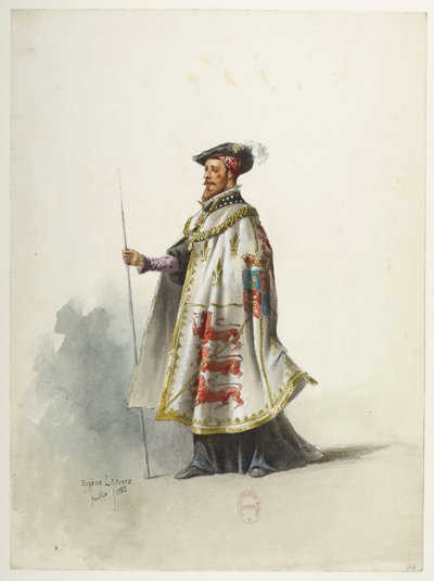 Btv1b84558104 24 - Saint-Saëns - Enrico VIII - Maquettes de costumes - Lacoste - 24° Costume da Eugene Lacoste