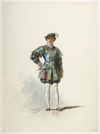 Btv1b84558104 38 - Saint-Saëns - Enrico VIII - Modelli in costume - Lacoste - 38. Pagina del re da Eugene Lacoste