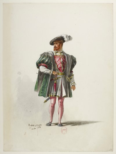 Btv1b84558104 54 - Saint-Saëns - Enrico VIII - Maquettes de costumes - Lacoste - 54. Costume da Eugene Lacoste