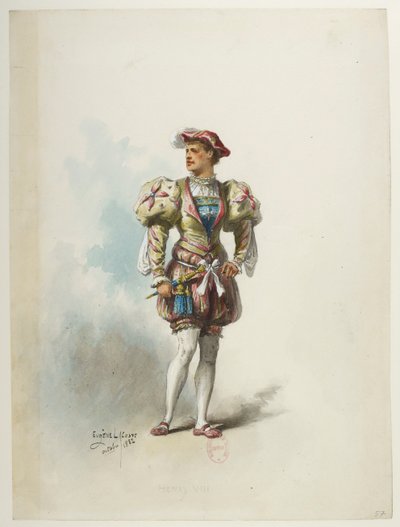 Btv1b84558104 57 - Saint-Saëns - Enrico VIII - Maquettes de costumes - Lacoste - 57. Costume da Eugene Lacoste