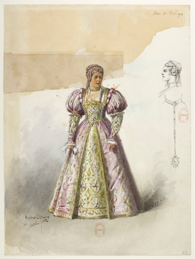 Btv1b84558104 62 - Saint-Saëns - Enrico VIII - Modelli in costume - Lacoste - 62. Anna Bolena con collette da Eugene Lacoste
