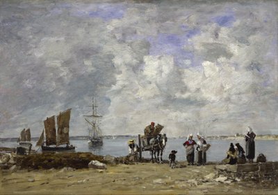 Le mogli dei pescatori in riva al mare da Eugene Louis Boudin
