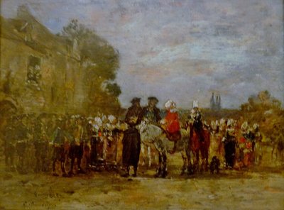 Francese:  Noce à Quimper Matrimonio a Quimper da Eugene Louis Boudin