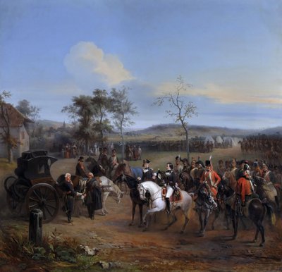 Generale Despret e Luigi Filippo, Duca di Chartres a Gravelotte, Luglio 1792 da Eugène Louis Charpentier
