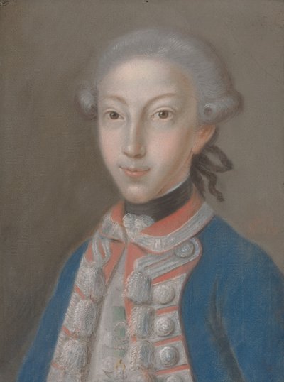 Ritratto di un giovane in uniforme da European 18th Century