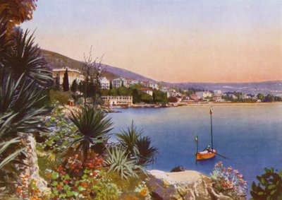 Abbazia, ora Opatija in Croazia: Lungomare Sud con vegetazione di palme da European Photographer