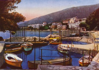 Abbazia, ora Opatija in Croazia: Porticciuolo con veduta del lungomare Sud da European Photographer