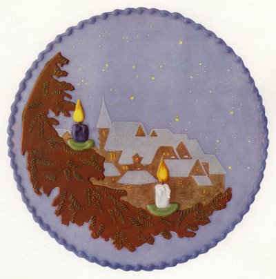 Torta di Natale con scena notturna (foto) da European Photographer
