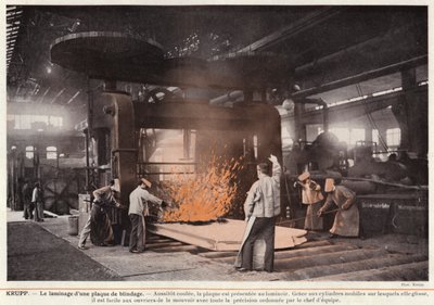 Krupp, la laminazione di una piastra di blindatura da European Photographer